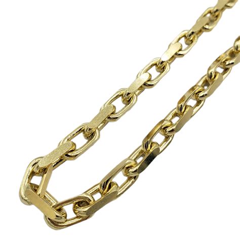 14k hermes link chain|14K Yellow Solid Gold Cable Anchor Link Chain 3.7mm.